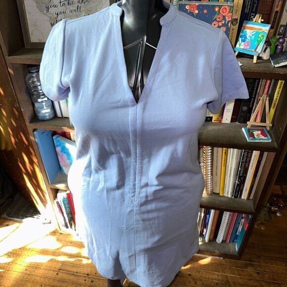 Lauren James lavender purple split neck knit S mini dress - Picture 4 of 6